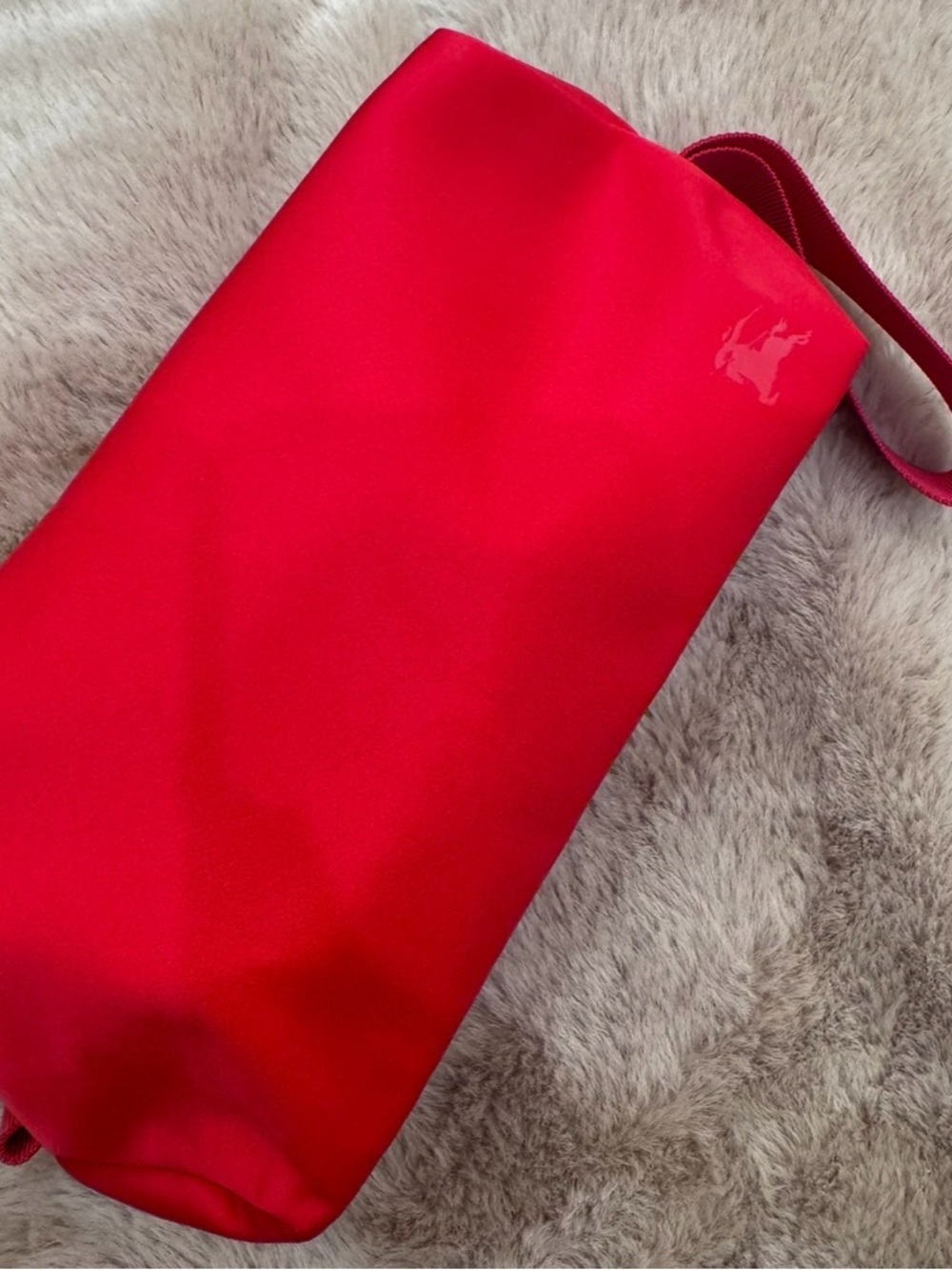 GWP-Burberry Red Women’s makeup or Toiletry Bag - Sleek Everyday Tote